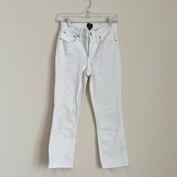 J. Crew Women's Straight Leg Jeans in White - Picture 3 of 3